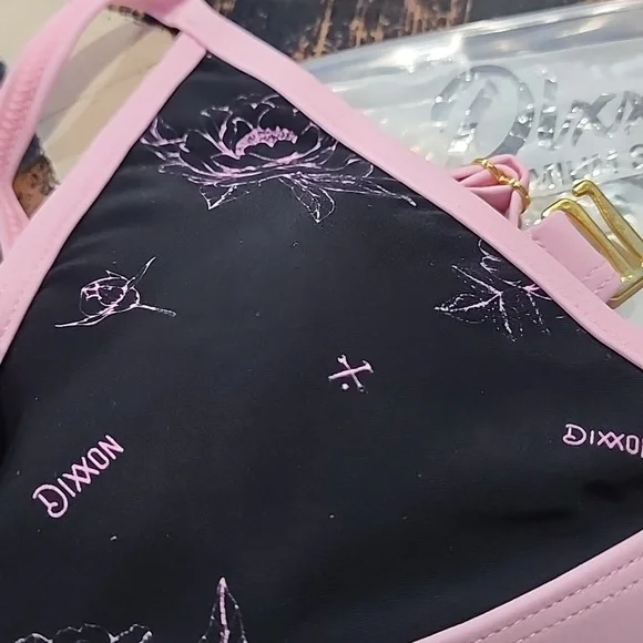 🎊SALE🎉 Dixxon Premium Swimwear "Pink Peonies" Bikini, Top & Bottom S New! 💓 - Picture 5 of 6